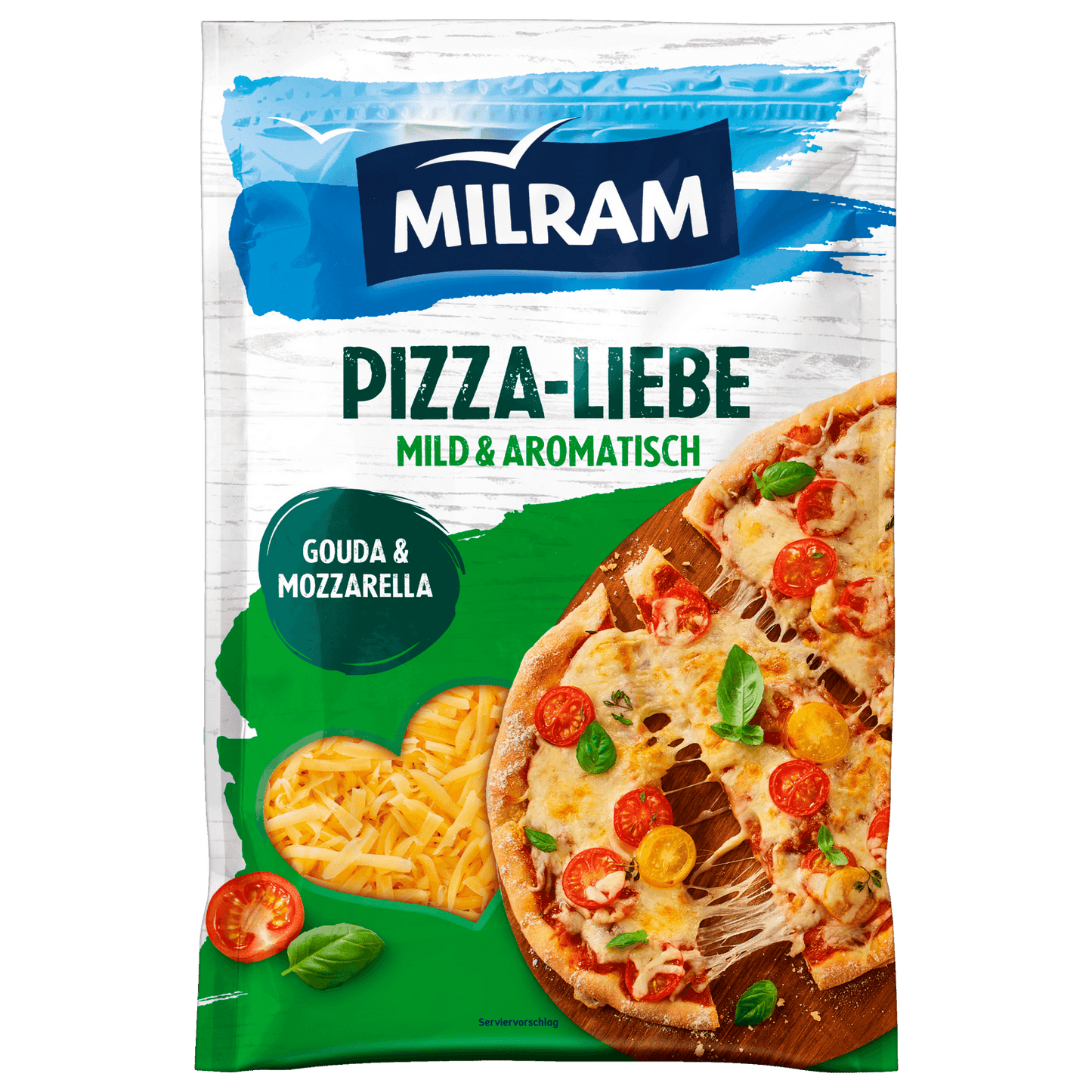 Milram Pizzaliebe Reibekäse 43% Vollfettstufe 150g