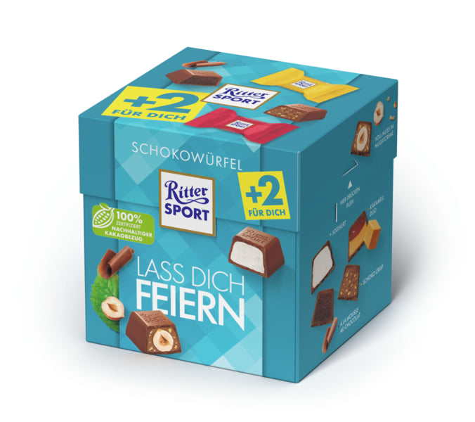Ritter Sport Schokowürfel Lass Dich Feiern 176g+16g