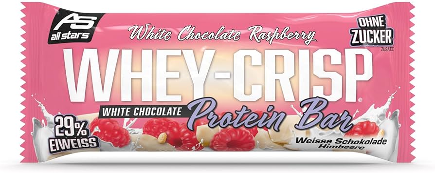 All Stars Whey Crisp Protein Bar White Chocolate Raspberry 50g