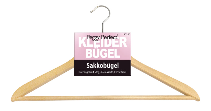 Peggy Perfect Formbügel Holz mit Steg lackiert