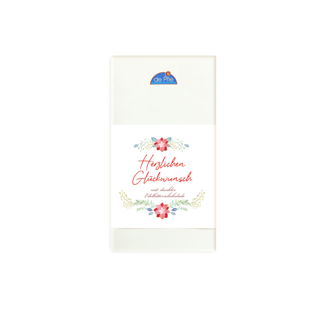 De Prie Herzlichen Glückwunsch Zartbitter 72% 100g