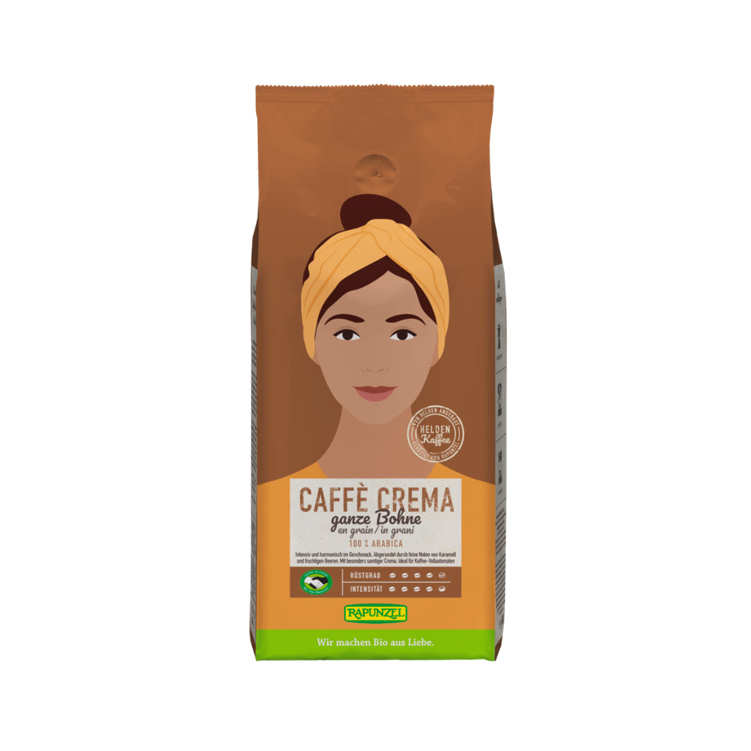 Bio Rapunzel Heldenkaffee Crema ganze Bohne 1kg