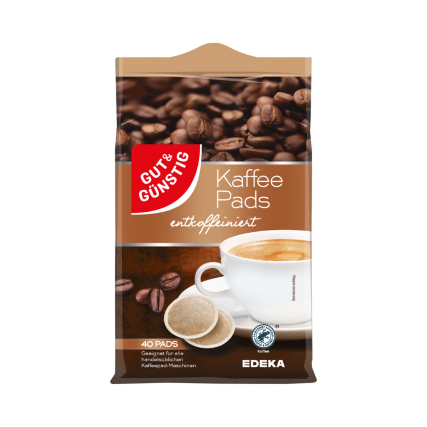 GUT&GÜNSTIG Kaffeepads Entkoff 40ST 280g