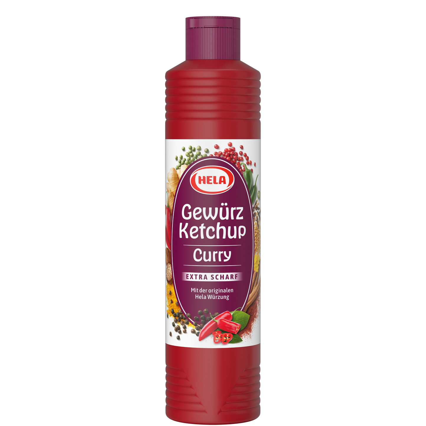 Hela Gewürz Ketchup Curry extra scharf 800ml