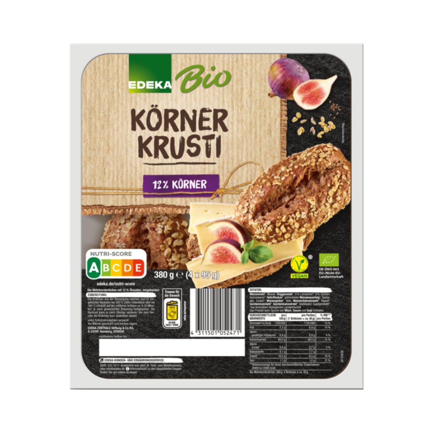 Bio EDEKA Körner Krusti 380g