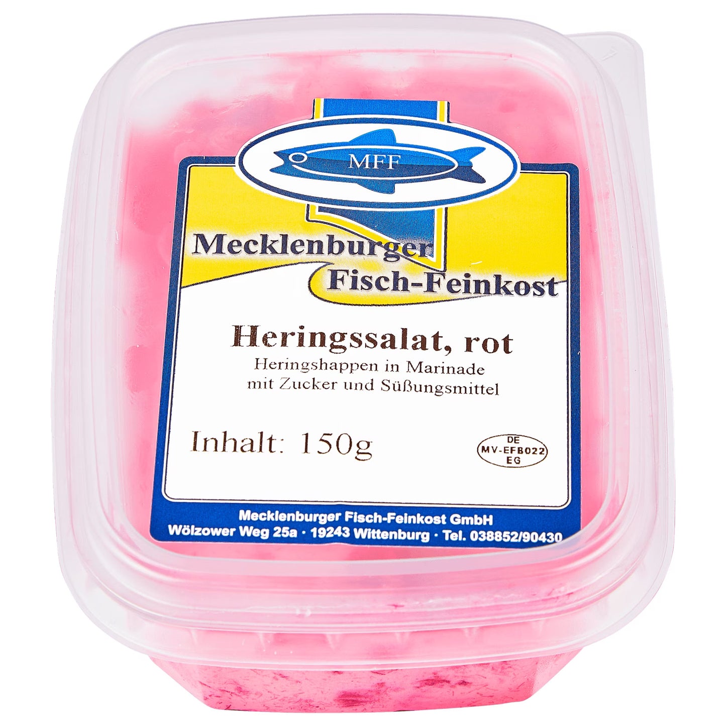 Mecklenburger Fisch Feinkost Heringssalat rot 150g