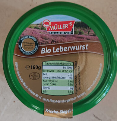 Bio Müllers Leberwurst 160g