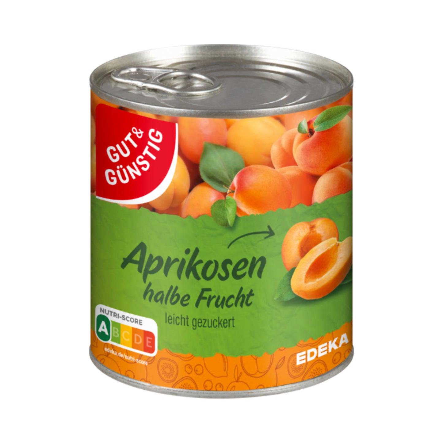 GUT&GÜNSTIG Aprikosen halbe Frucht gezuckert 820g