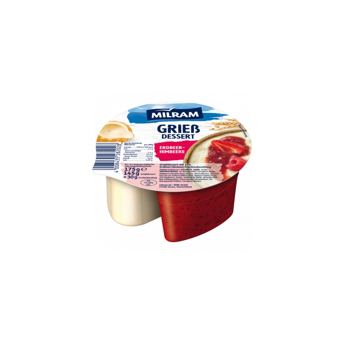 Milram Griessdessert Erdbeer-Himbeer 175g