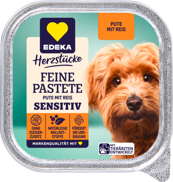 EDEKA Herzstücke Feine Pastete Sensitive mit Pute&Reis 150g