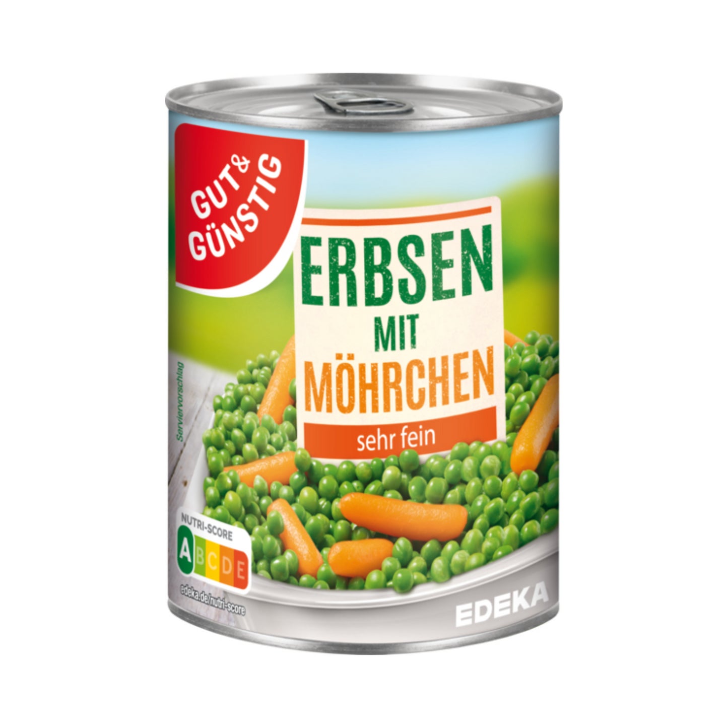 GUT&GÜNSTIG Junge Erbsen und Möhrchen sehr fein 400g