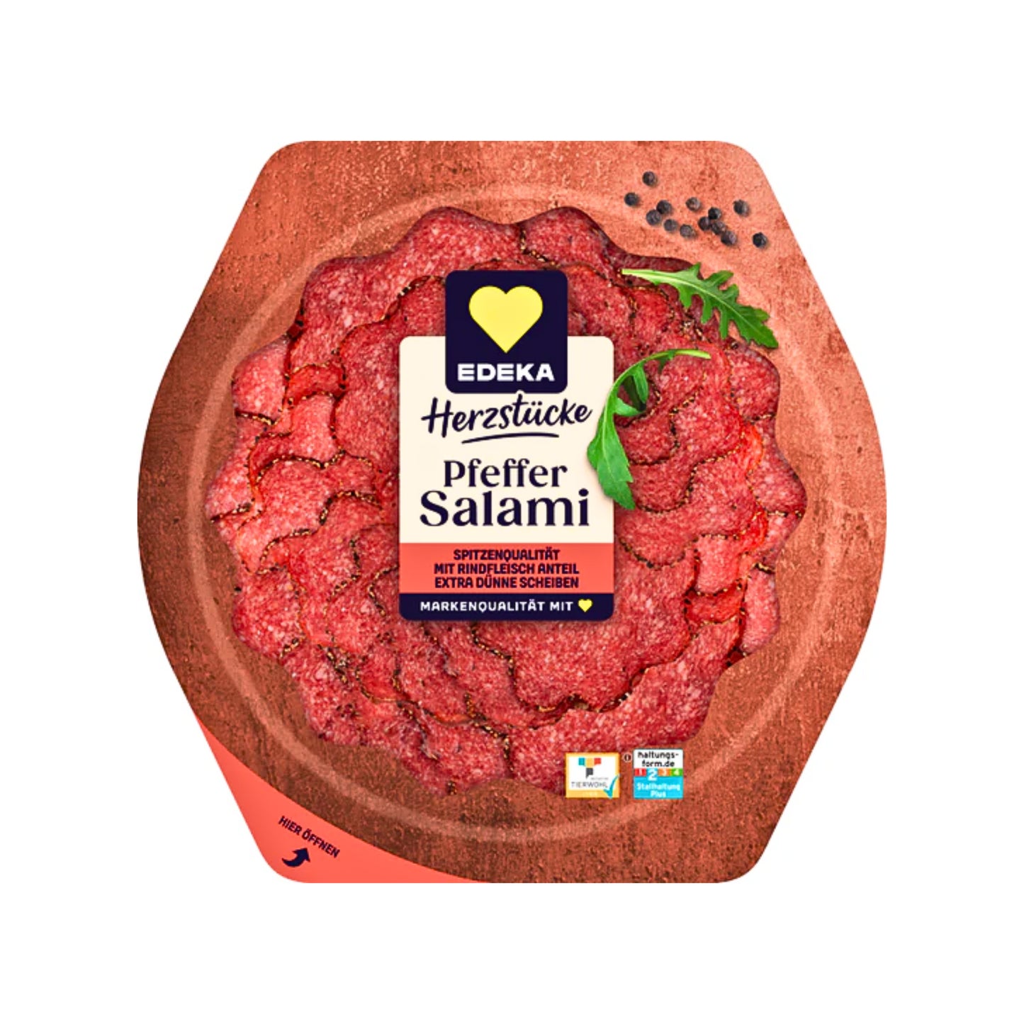 EDEKA Herzstücke Pfeffersalami 80g QS ITW