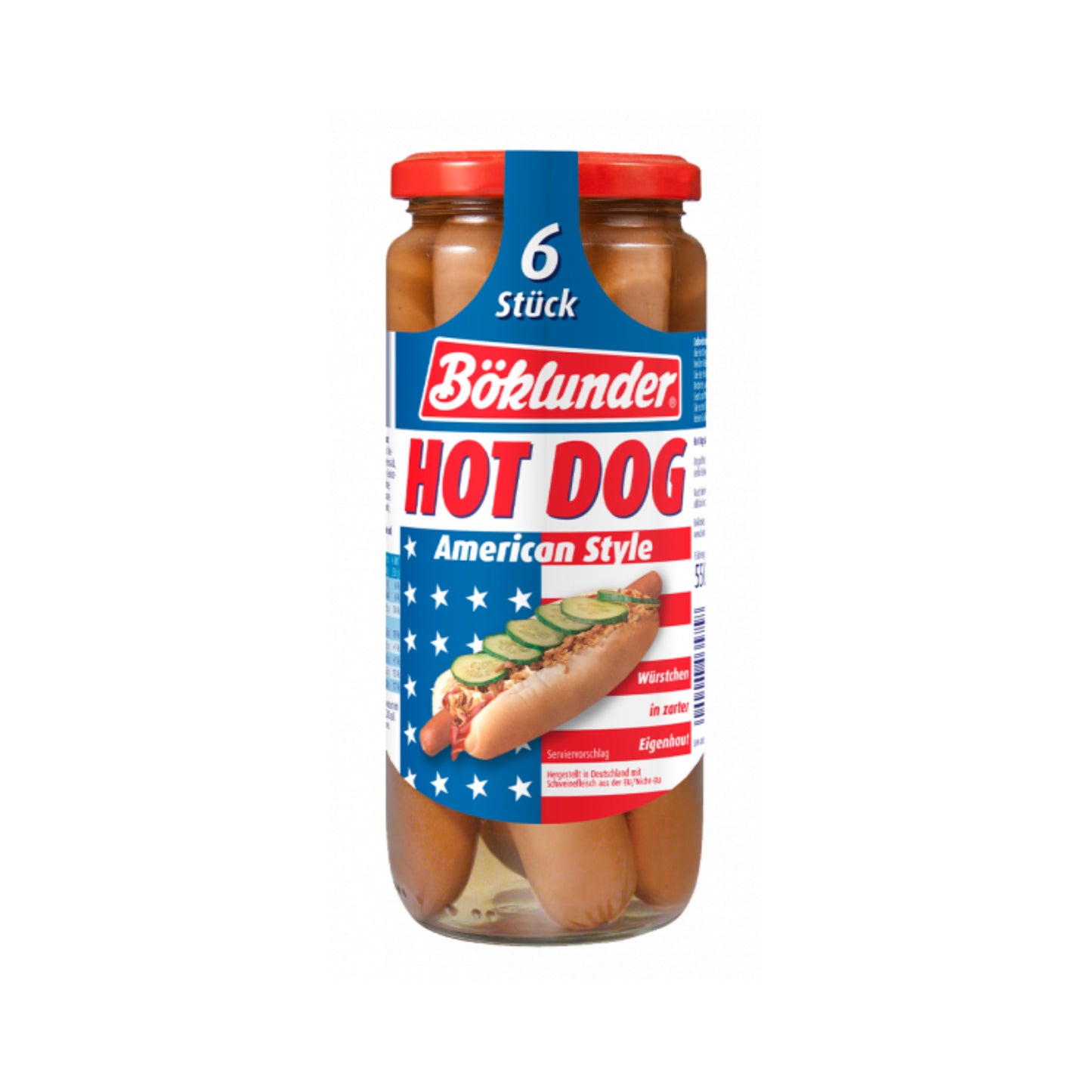 Böklunder Hot Dog Würstchen in zarter Eigenhaut 6ST 550g