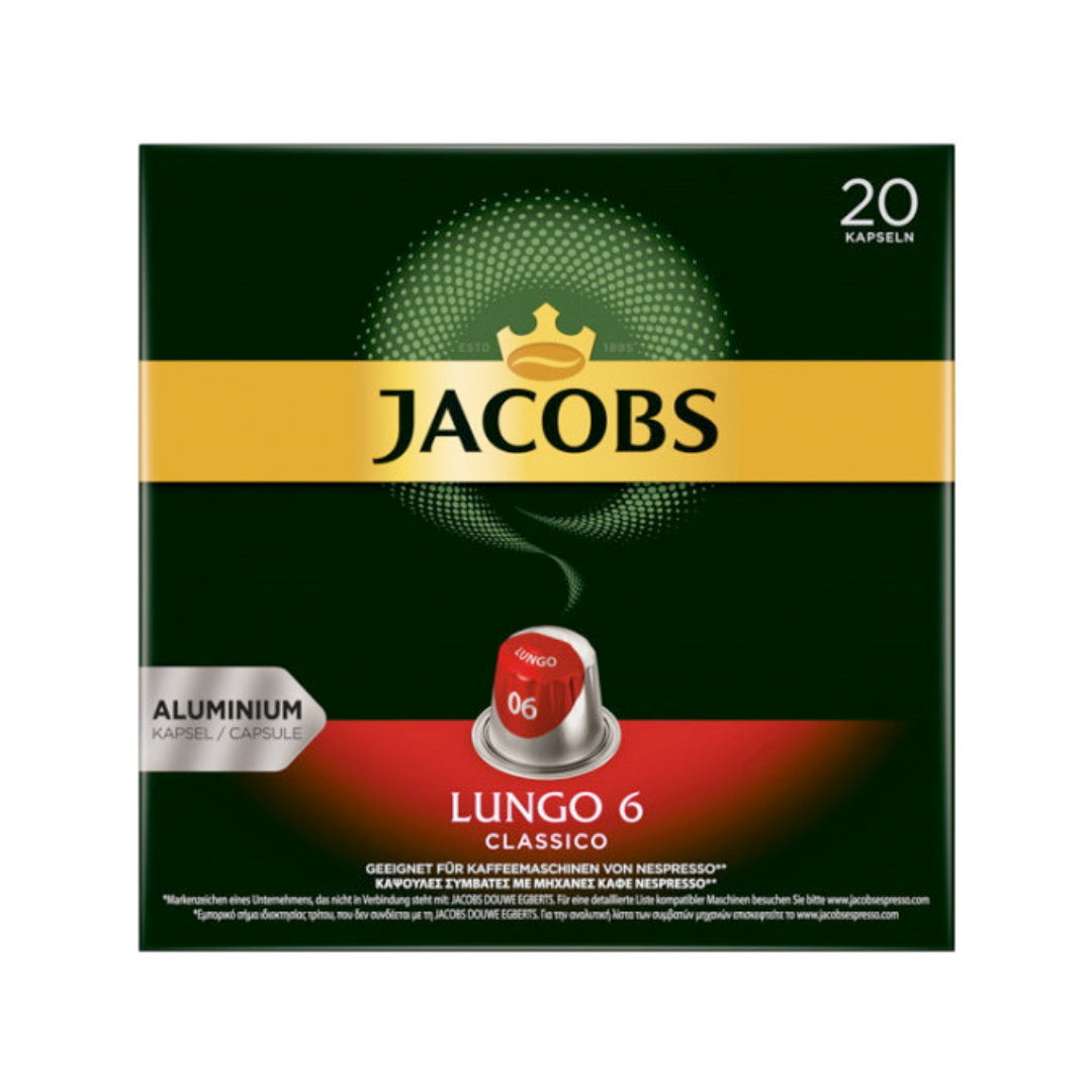 Jacobs Lungo Kapseln 6 Classico 20ST 104g