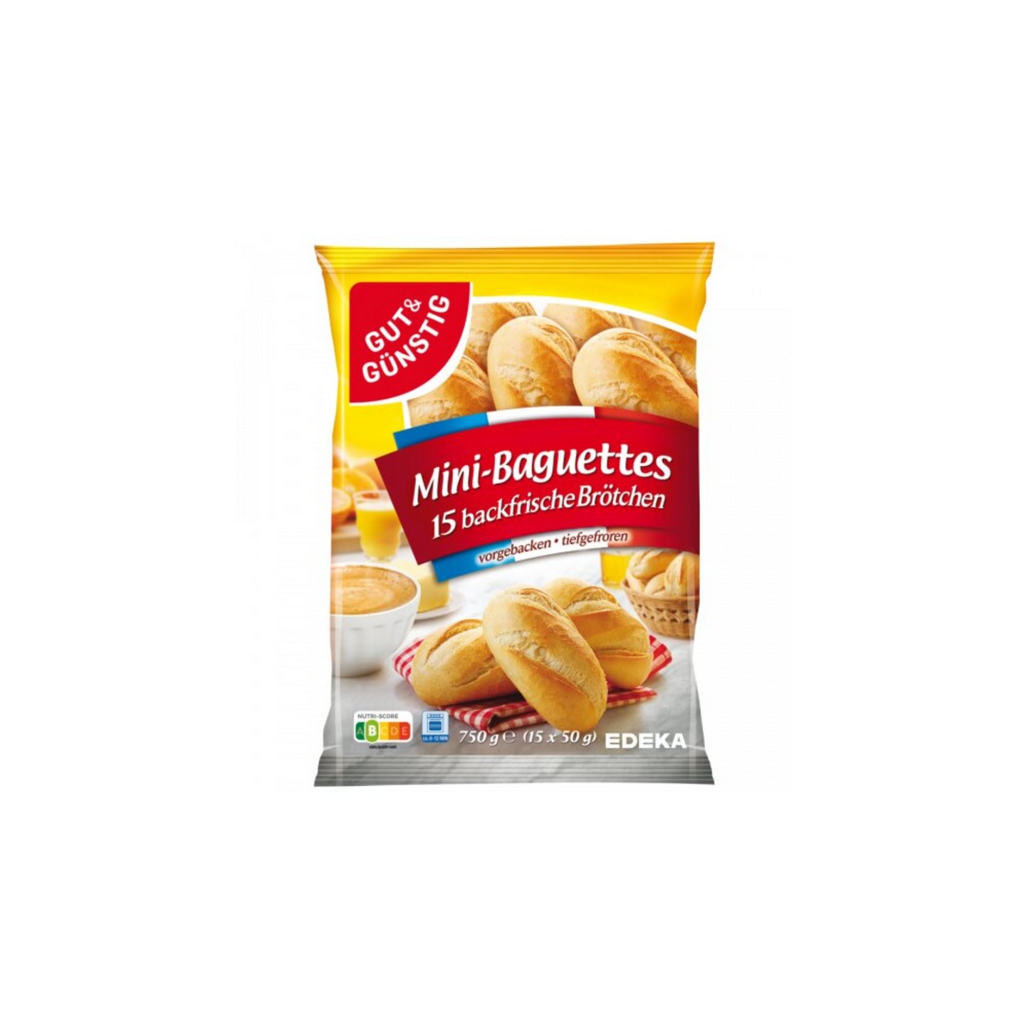 GUT&GÜNSTIG 15 Mini Baguettes backfertig 750g