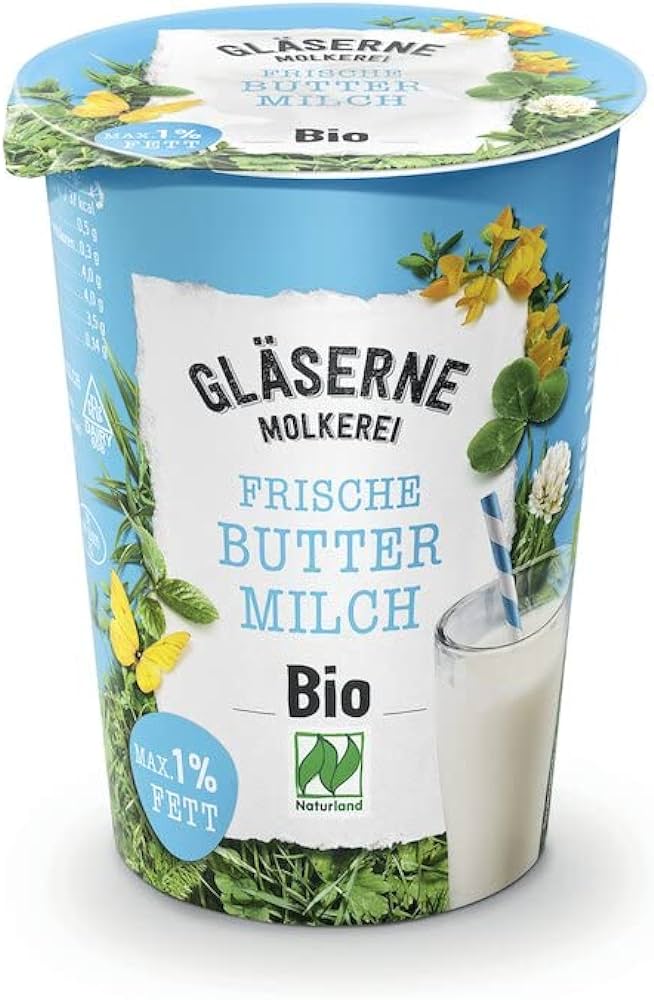 Bio Gläserne Molkerei Buttermilch 500g