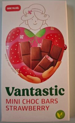 Vantastic Mini Choc Bar Strawberry 100g