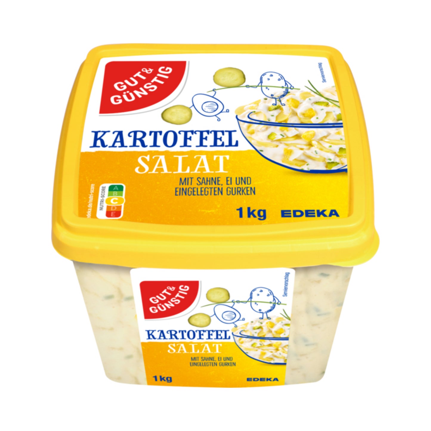 GUT&GÜNSTIG Kartoffelsalat mit Sahne, Ei&Gurke 1kg