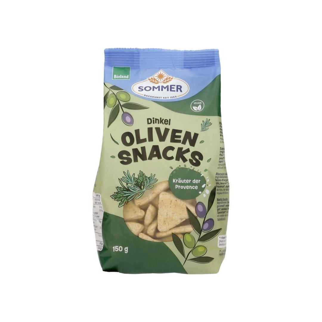 Bio Sommer Dinkel Oliven-Snacks mit Kräutern der Provence 150g