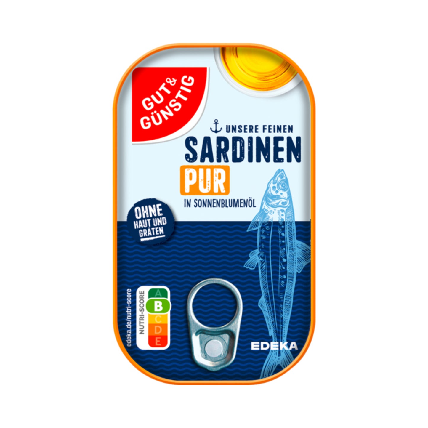 GUT&GÜNSTIG Sardinen ohne Haut und Gräten in Öl 125g