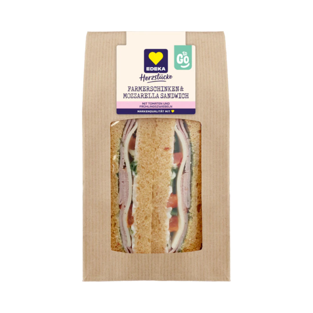 EDEKA Herzstücke Sandwich Farmerschinken Mozzarella 175g