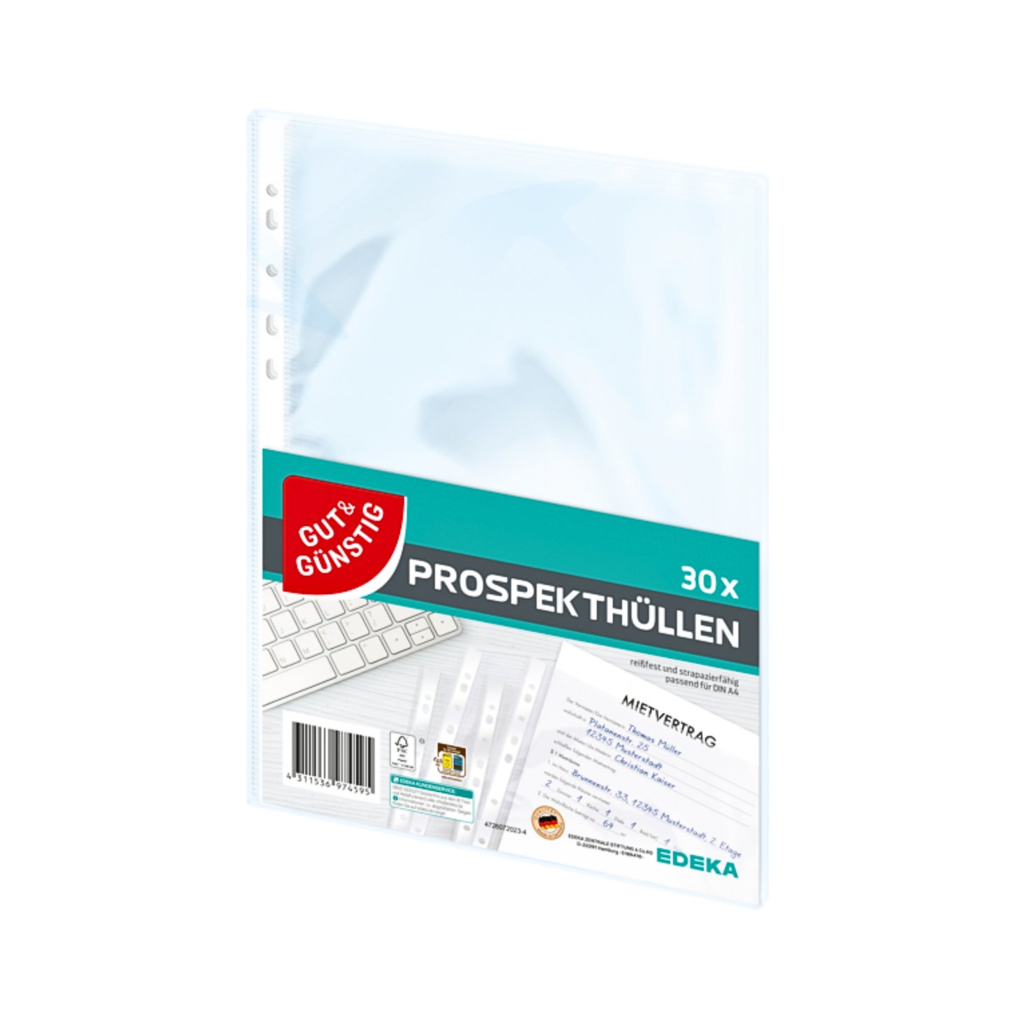 GUT&GÜNSTIG Prospekthüllen 30er Pack