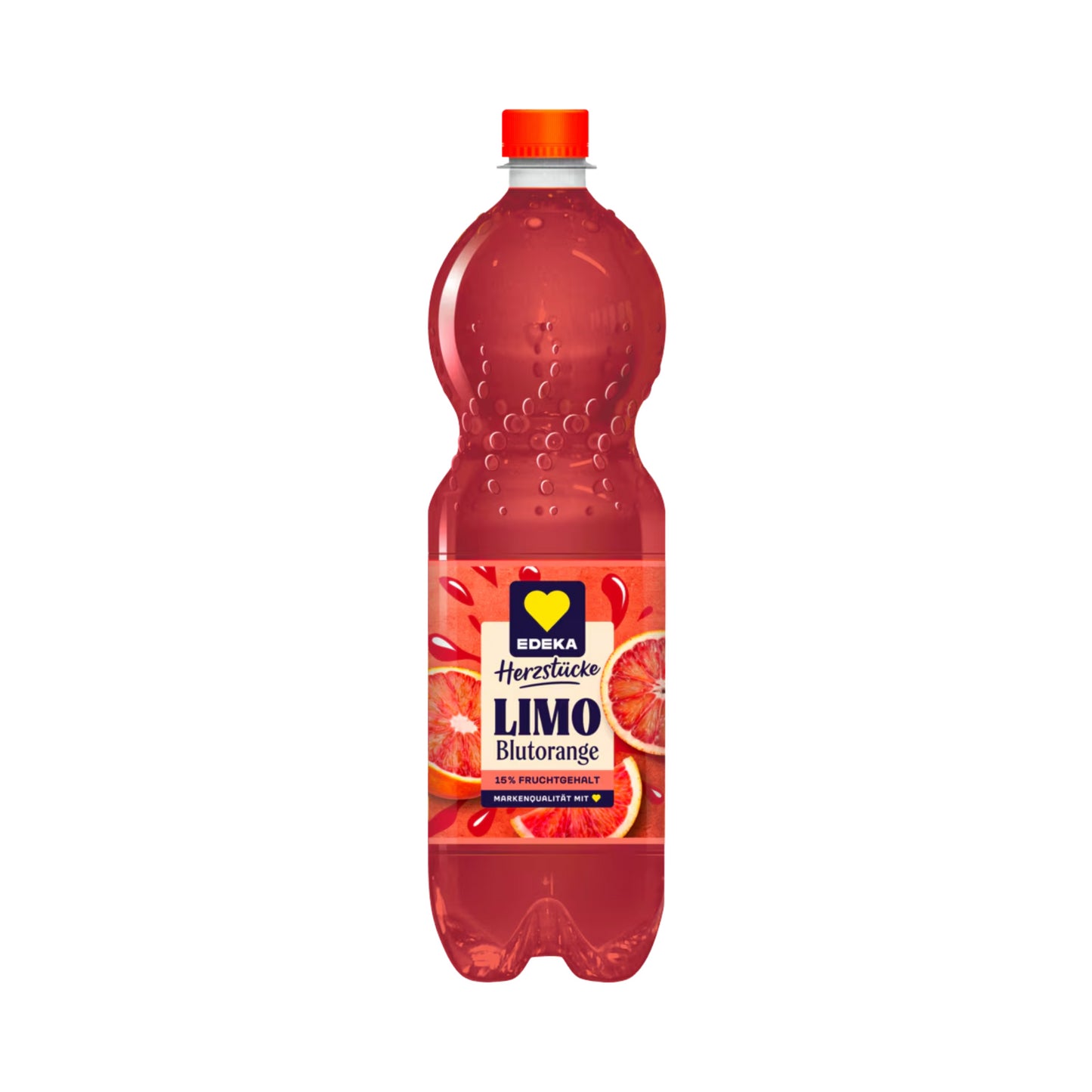 EDEKA Herzstücke Limonade Blutorange mit 15% Frucht 1l PET DPG