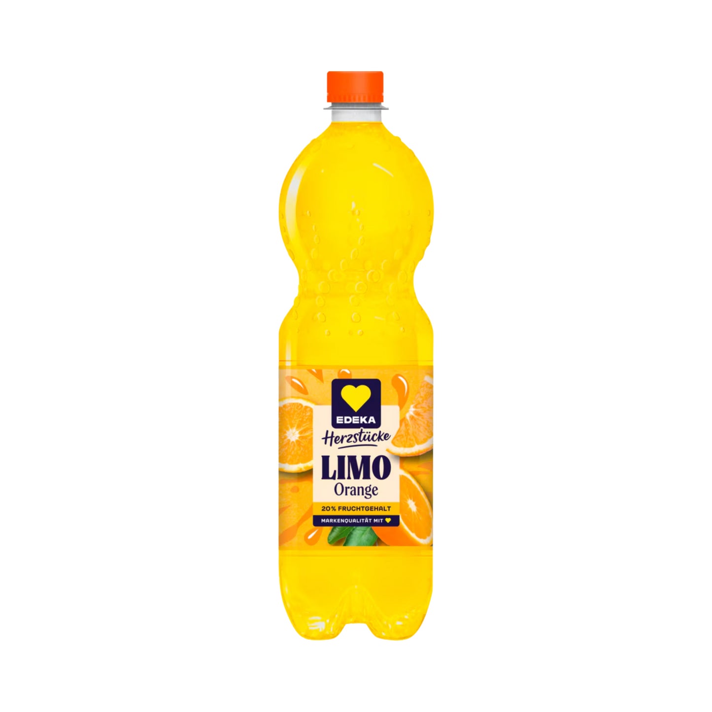 EDEKA Herzstücke Limonade Orange mit 20% Frucht 1l PET DPG