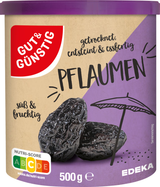 GUT&GÜNSTIG Trockenpflaumen entsteint und essfertig 500g