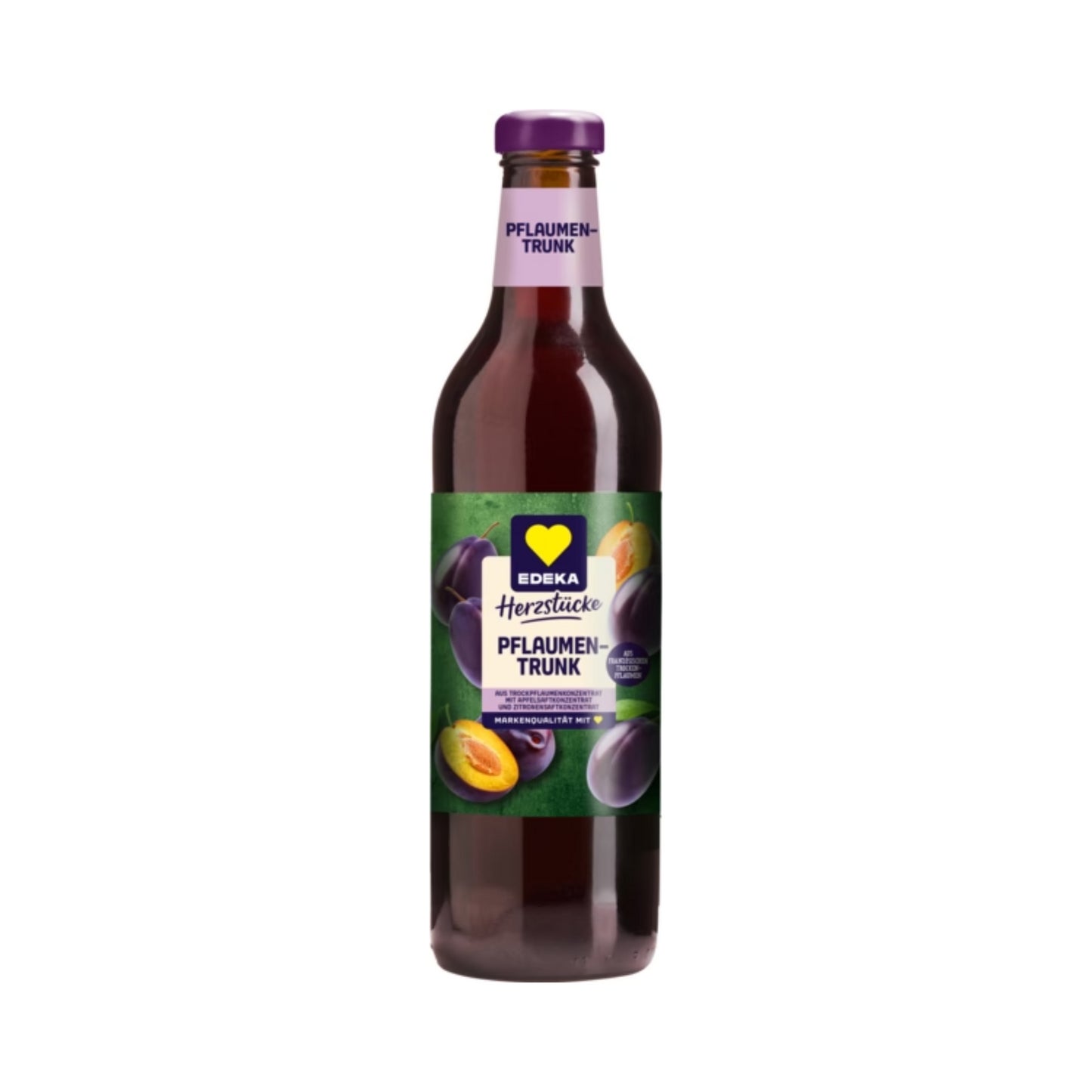 EDEKA Herzstücke Pflaumentrunk aus Trockenpflaumenextrakt mit Apfel-und Zitronensaftkonzentrat 750ml