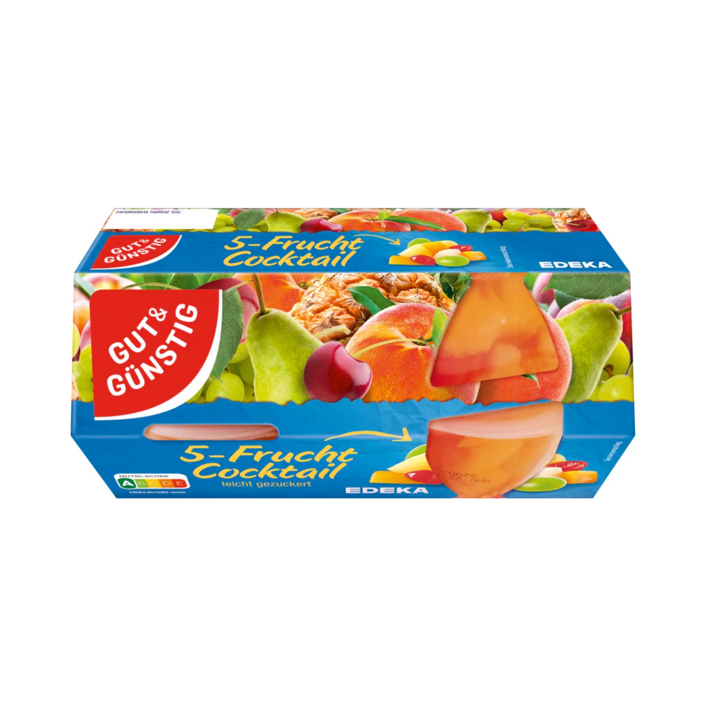 GUT&GÜNSTIG 5-Fruchtcocktail leicht gezuckert 4x120g