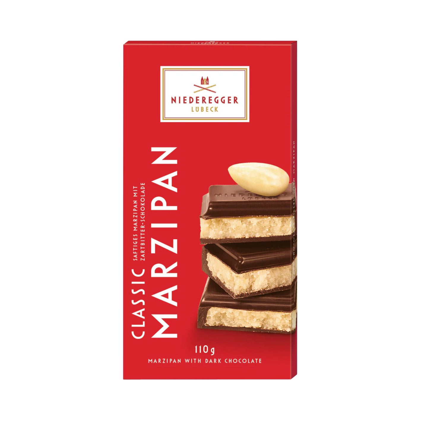 Niederegger Marzipan Tafel-Schokolade Classic Zartbitter 110g