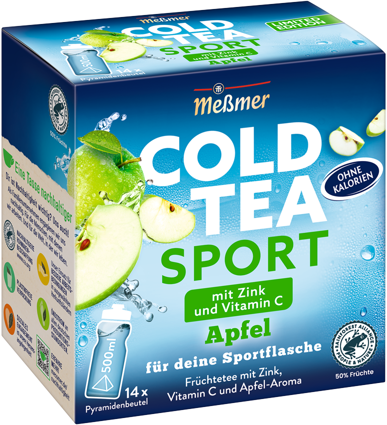 Meßmer Cold Tea Sport Apfel mit Zink und Vitamin C 14ST 38,5g