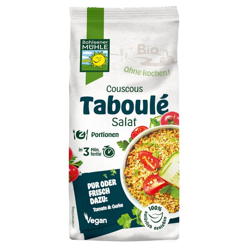 Bio Bohlsener Mühle Couscous Taboule Salat vegan 165g