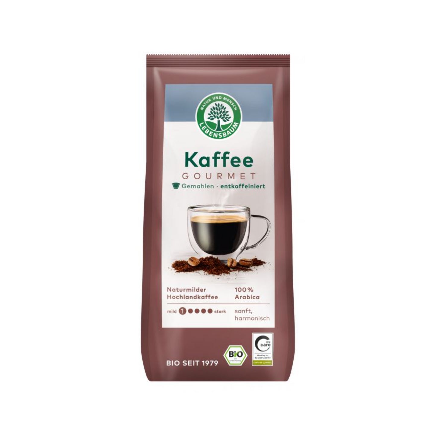 Bio Lebensbaum Gourmet Kaffee entkoffeiniert gemahlen 250g