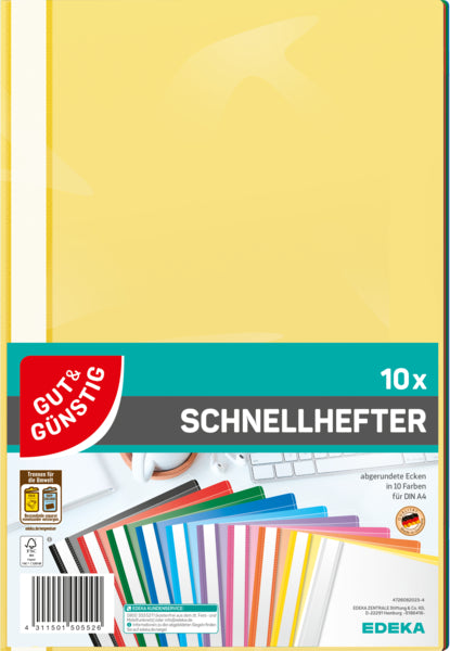 GUT&GÜNSTIG Schnellhefter PP 10ST