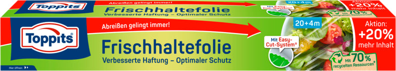 Toppits Frischhaltefolie 2G 20m+4m