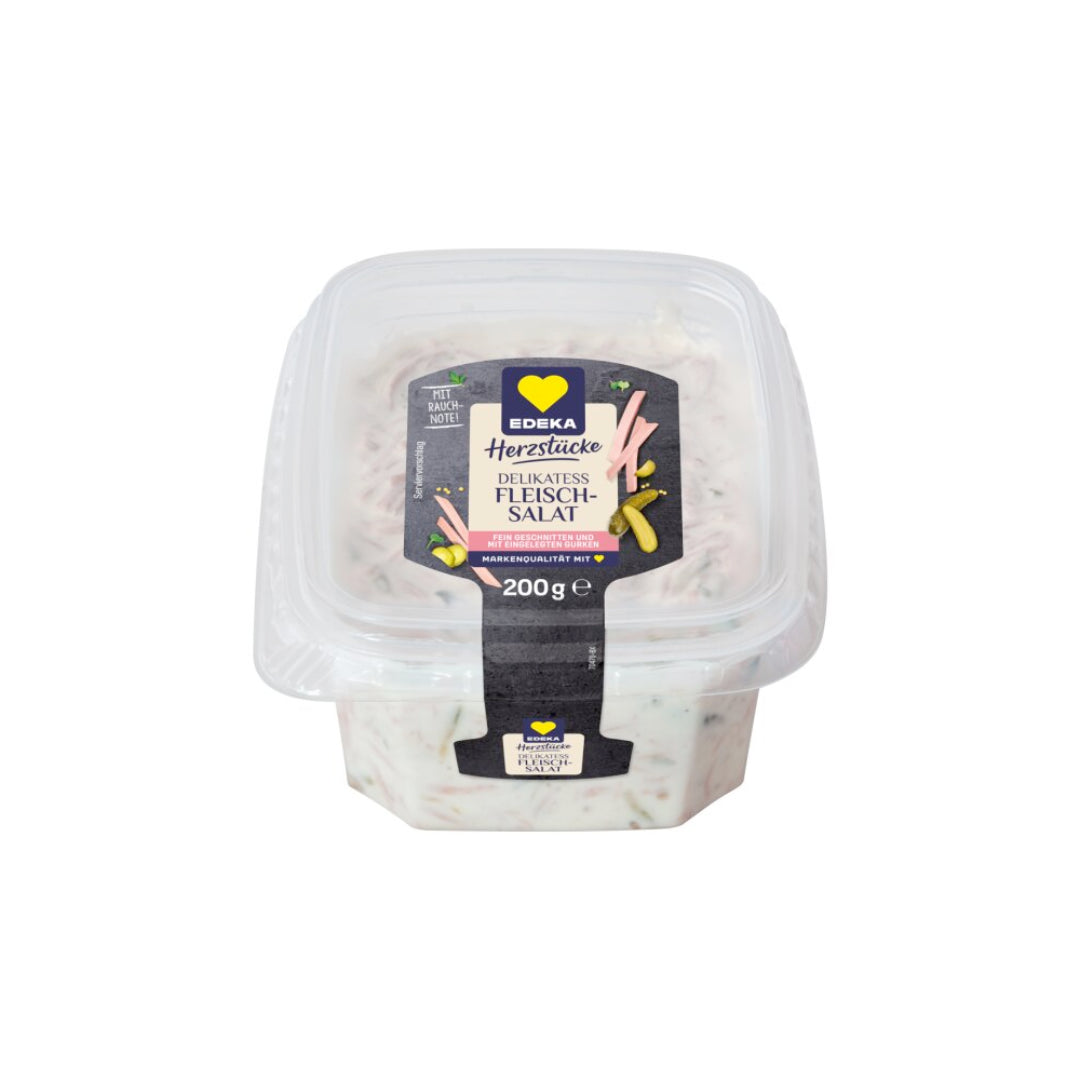 EDEKA Herzstücke Feinschnitt Fleischsalat mit Rauchnote&Gurke 200g