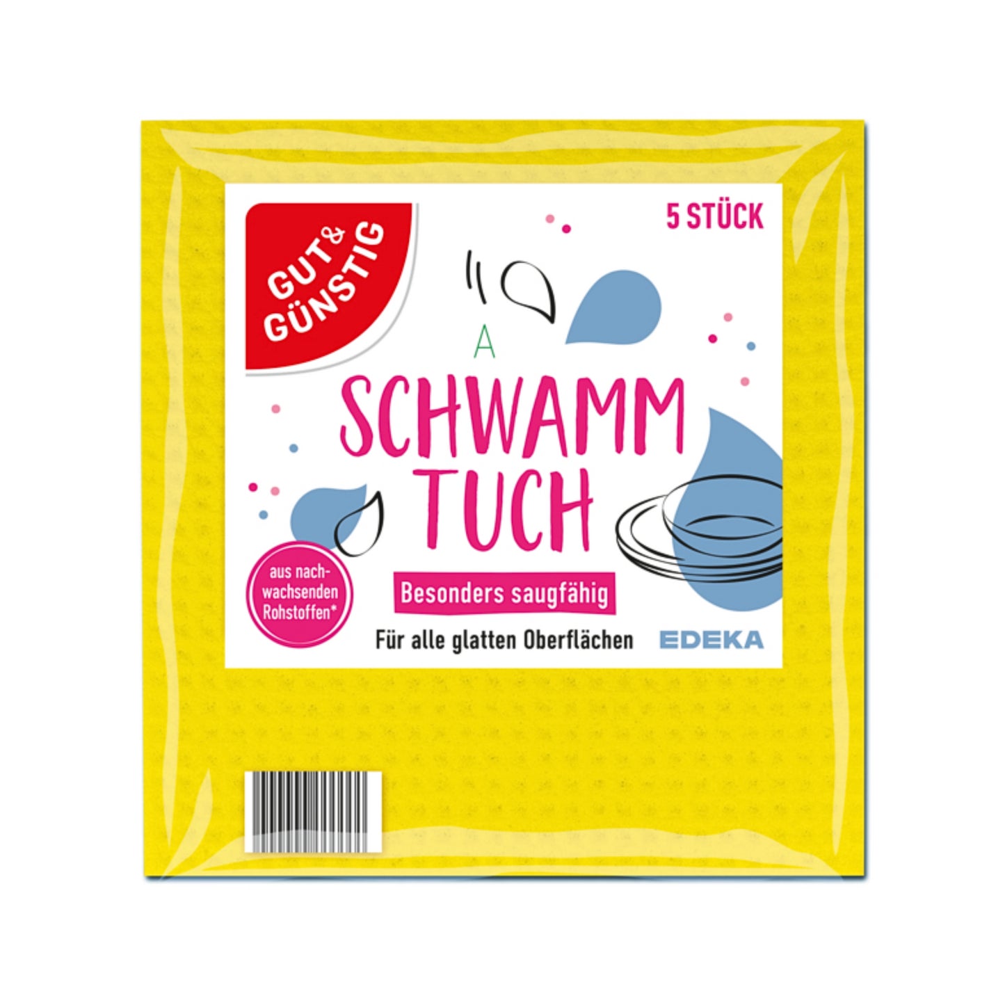 GUT&GÜNSTIG Schwammtuch 5ST