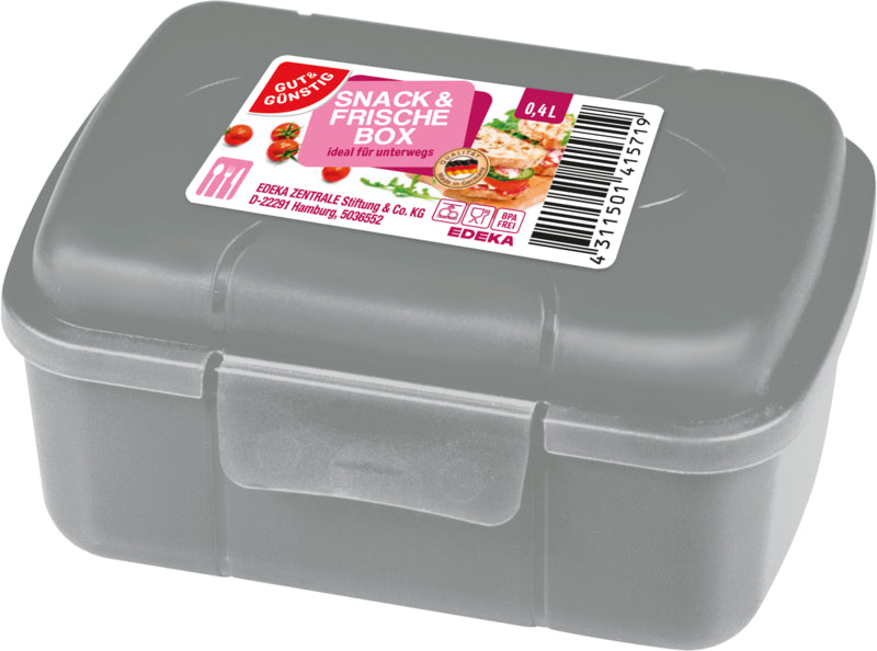 GUT&GÜNSTIG Snackbox grau 0,4l