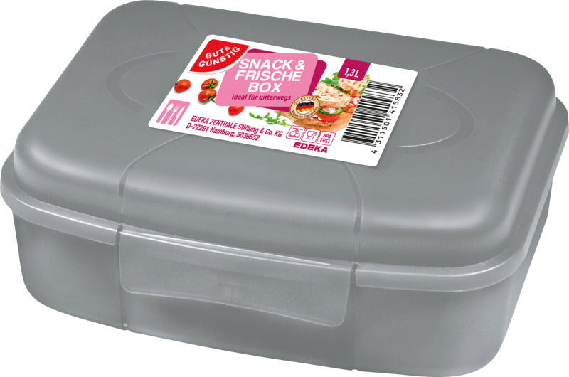 GUT&GÜNSTIG Snackbox grau 1,3l