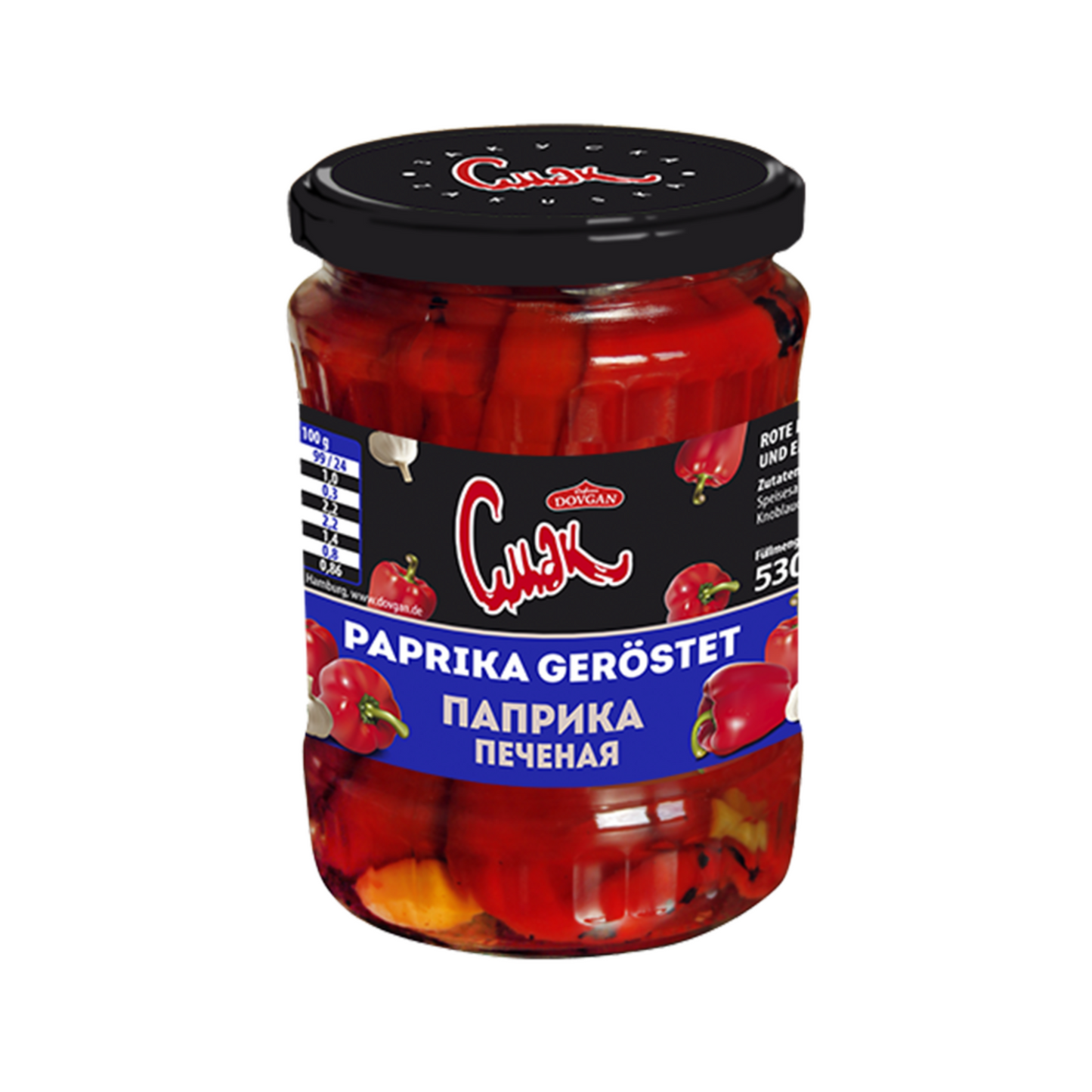 Dovgan Paprika geröstet 530g