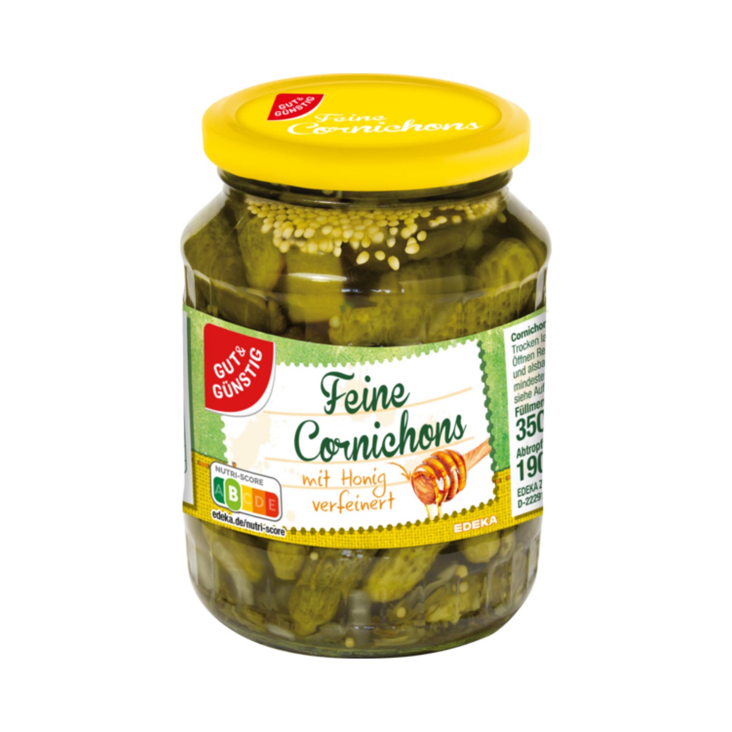 GUT&GÜNSTIG Cornichons mit Honig 350g