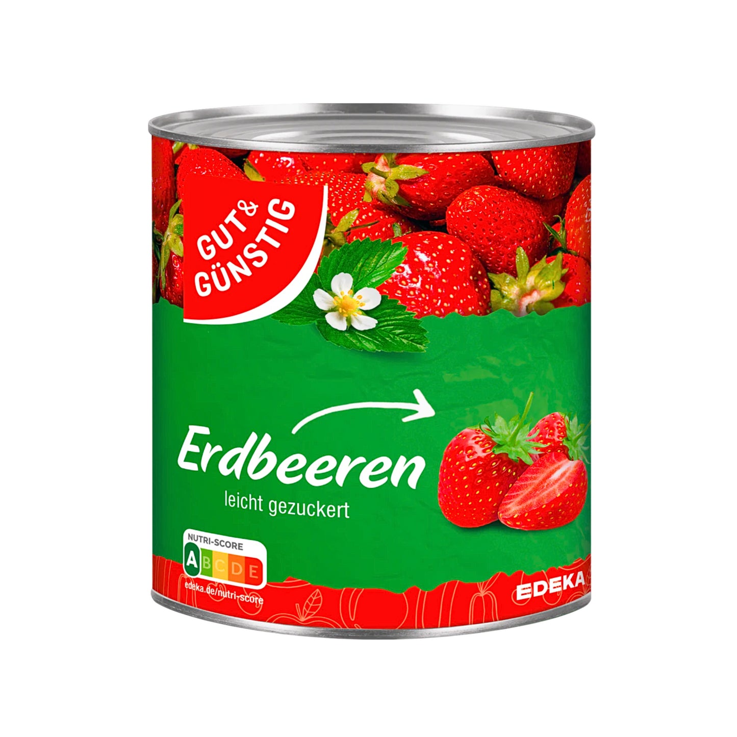 GUT&GÜNSTIG Erdbeeren leicht gezuckert 410g
