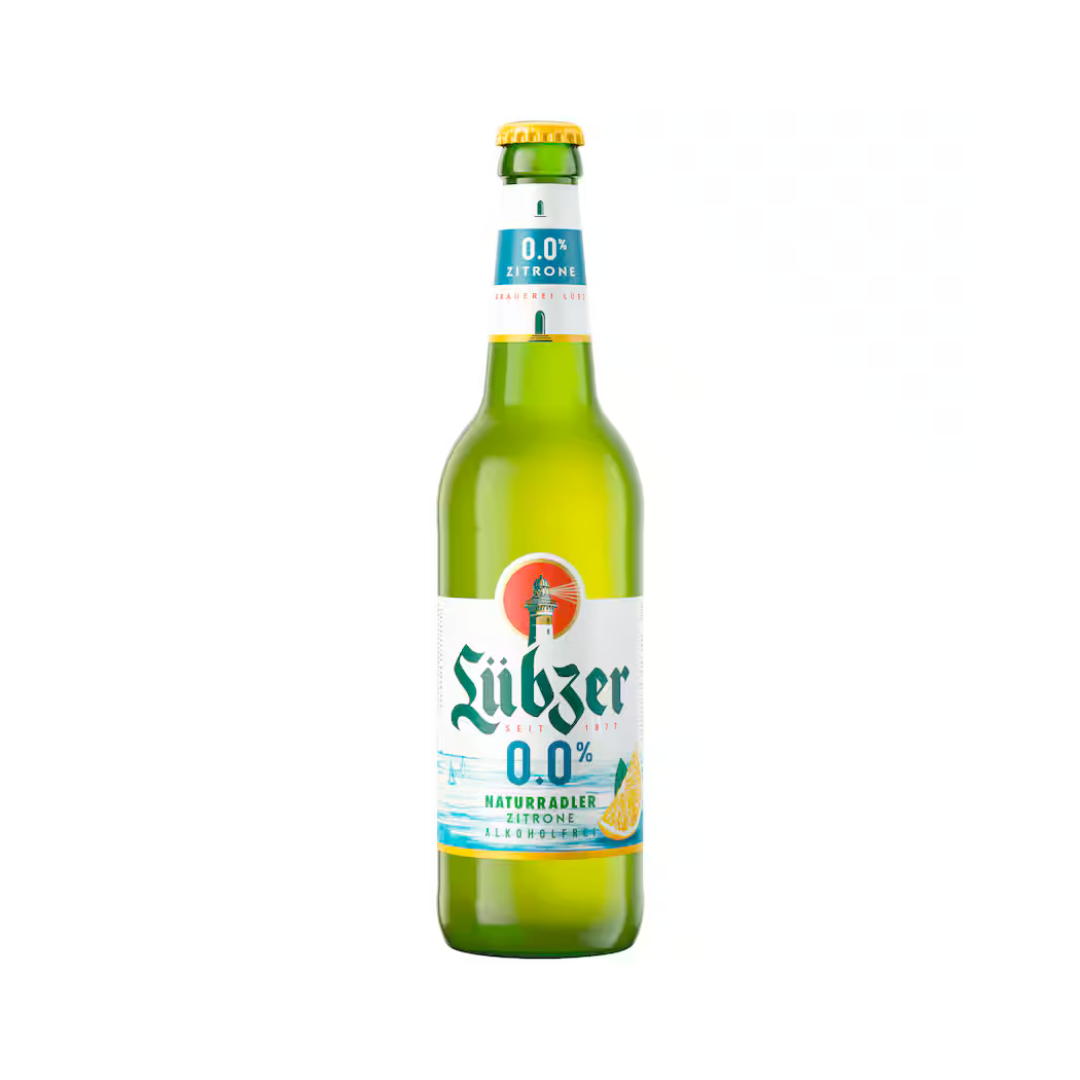 Lübzer Naturradler Zitrone alkoholfrei 0,0% 0,5l MW
