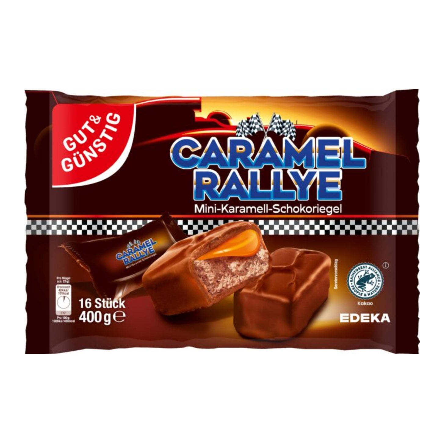 GUT&GÜNSTIG Schokoriegel Karamell 400g