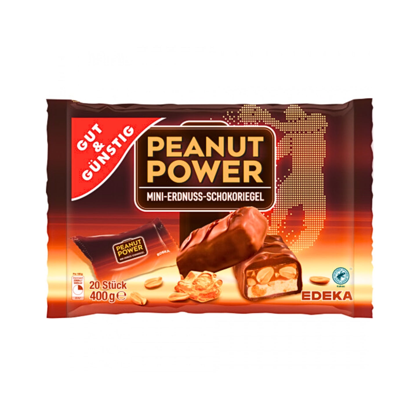 GUT&GÜNSTIG Erdnuss-Schokoriegel 400g
