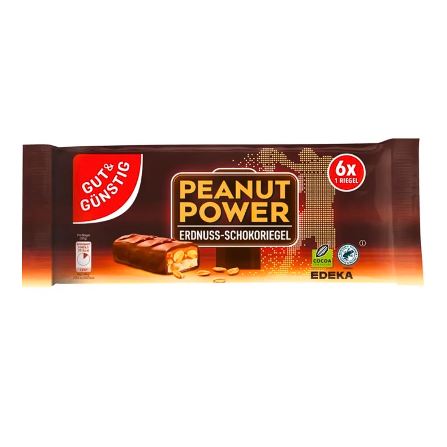 GUT&GÜNSTIG Multipack-Riegel Erdnuss 6x50g