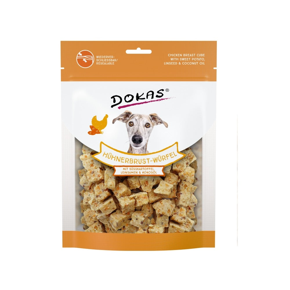 Dokas Hühnerbrust-Würfel Süsskartoffel&Leinsamen&Kokosöl 150g
