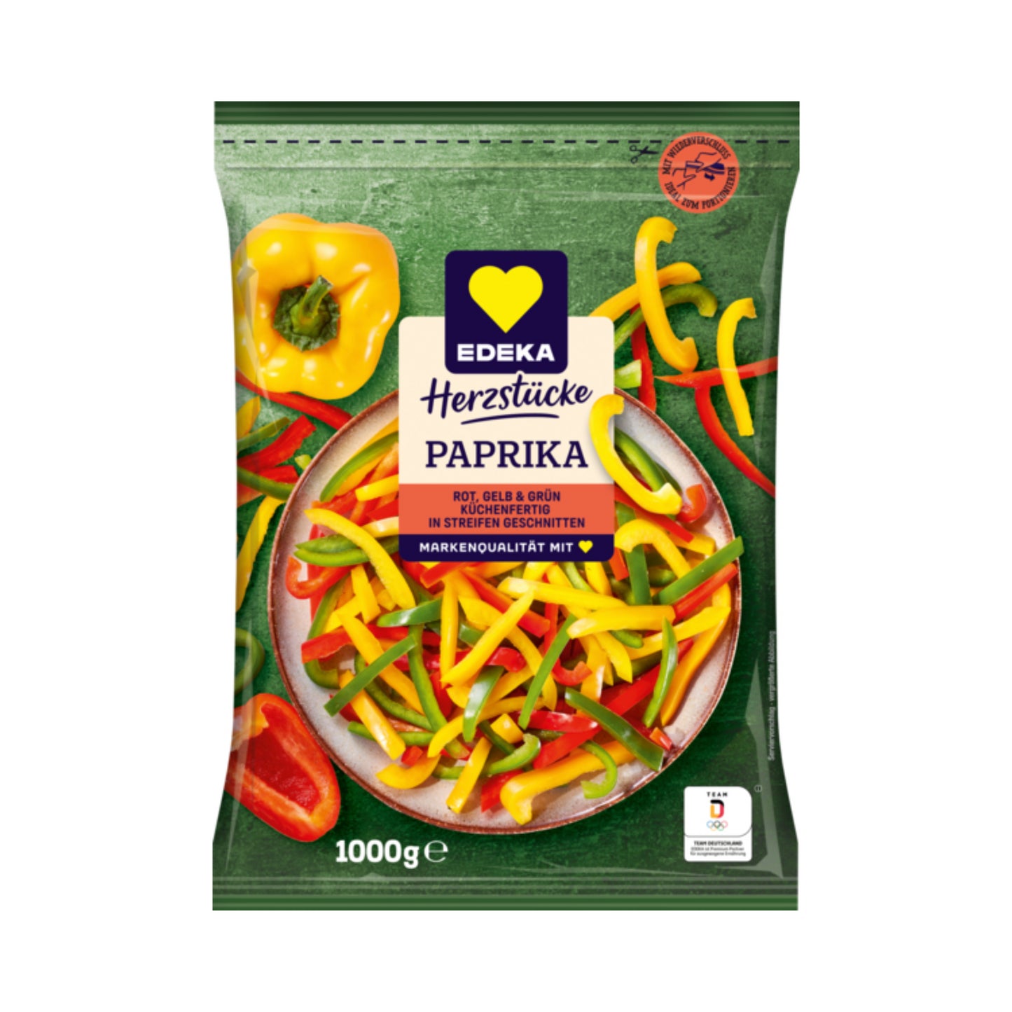 EDEKA Herzstücke Paprikastreifen rot/gelb/grün 1000g